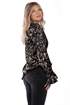 Picture of Gabrielle Blouse Winter Charcoal/Gold/Black