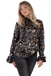 Picture of Gabrielle Blouse Winter Charcoal/Gold/Black