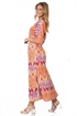 Kuva Ibiza Dress Fuchsia/Madarine/Aqua 