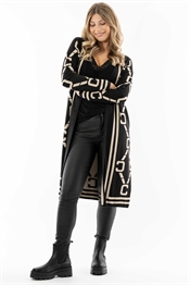 Picture of Adele Cardigan Black/Sand