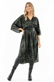 Kuva Nala Kimono Dress Empire Green/Black