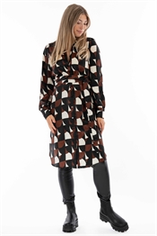 Picture of Stockholm Shirt Dress Coffee/Creme/Black