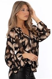 Picture of Kyra Blouse Caffe Latte/Champagne/Black