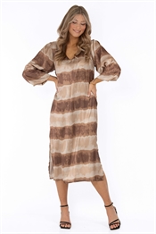 Picture of Goldie Dress Sand/Gold/Brown